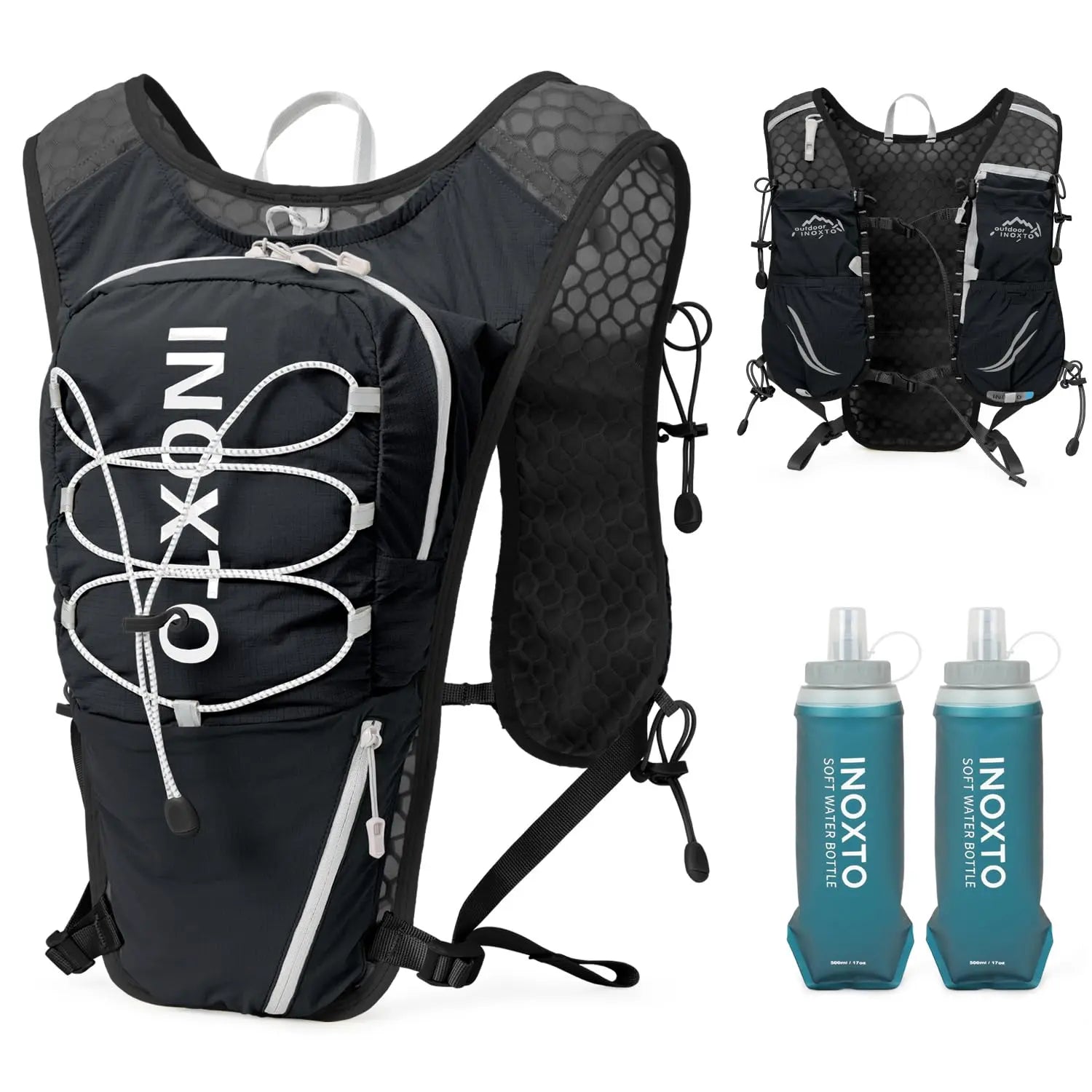 Hydration Vest with 500ml Soft Flask