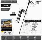 Foldable Trekking Poles - Lightweight Carbon Fiber Hiking Sticks for Trail & Camping