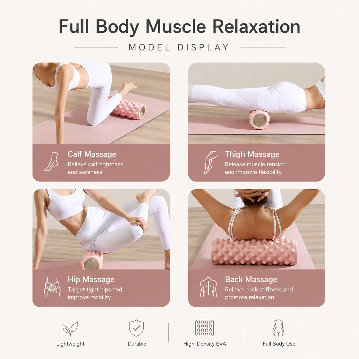 Premium Deep Tissue Foam Roller – Muscle Relief & Leg Slimmer