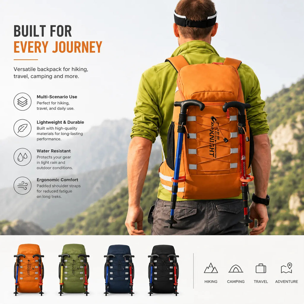 Waterproof Hiking Backpack 40L | Lightweight Outdoor Camping & Travel
