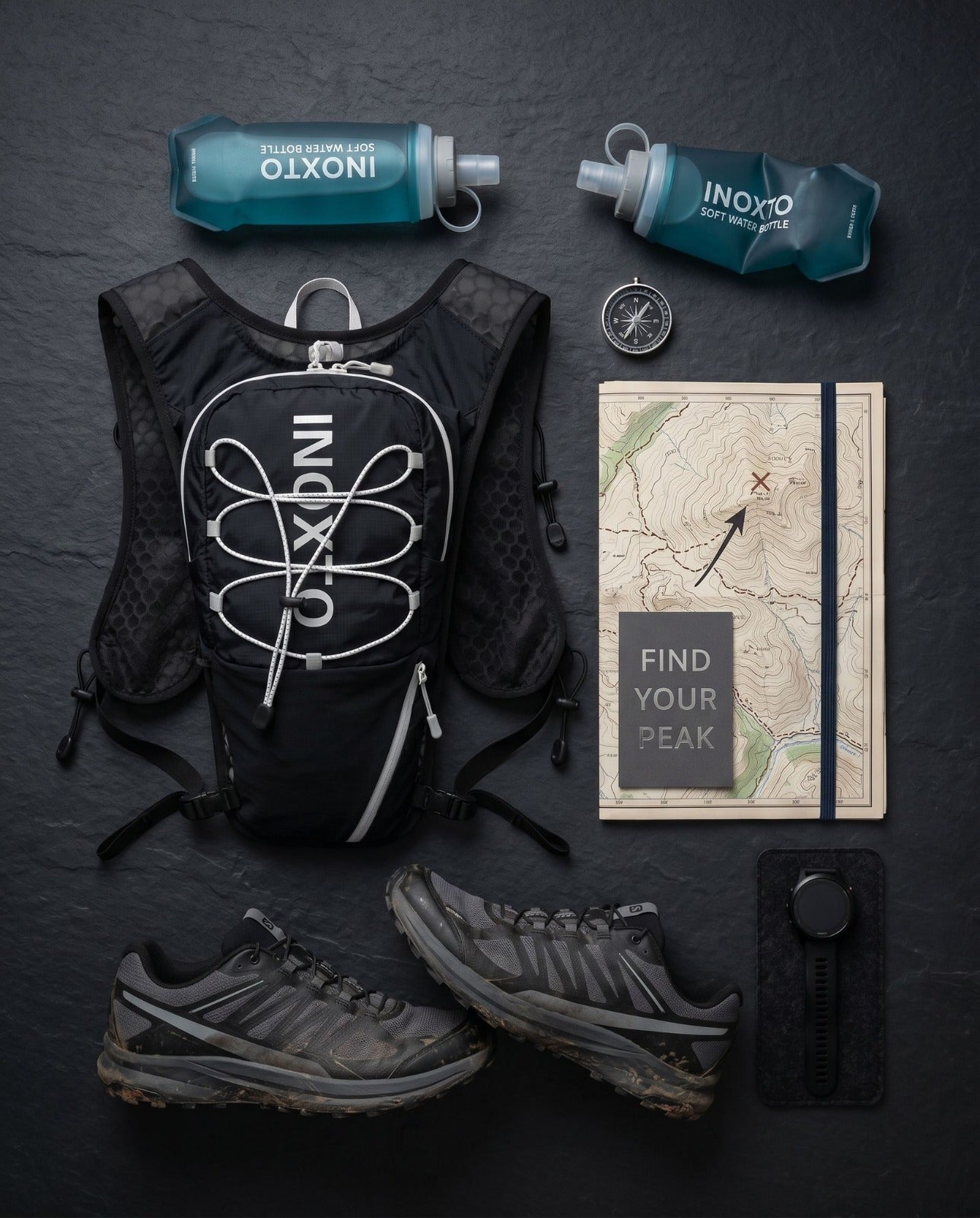 Hydration Vest with 500ml / 17 fl oz Soft Flask – Lightweight Running Backpack